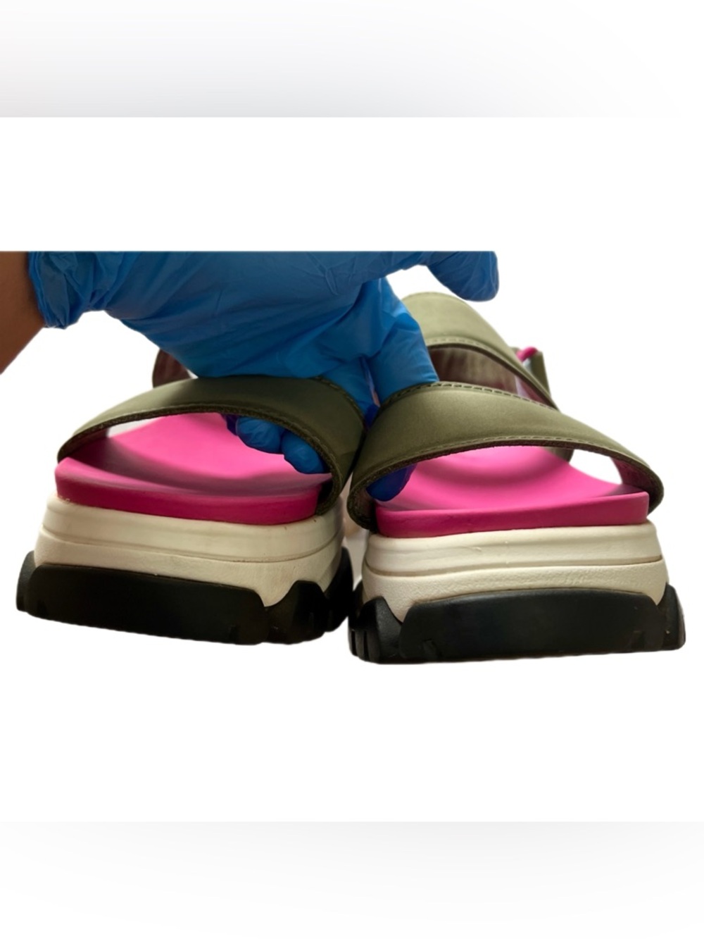 Timberland Adley Way dark green & pink backstrap sandals US Women’s 8.5 - Picture 8 of 12